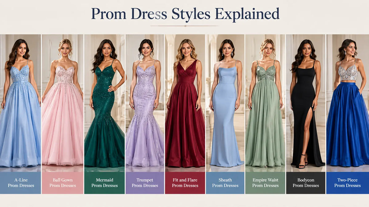 Prom Dress Styles Explained: A-Line, Mermaid, Ball Gown and More