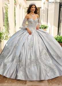 Quinceanera Mom Dress Silver
