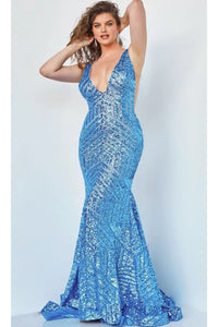 Blue Plus Size Prom Dresses