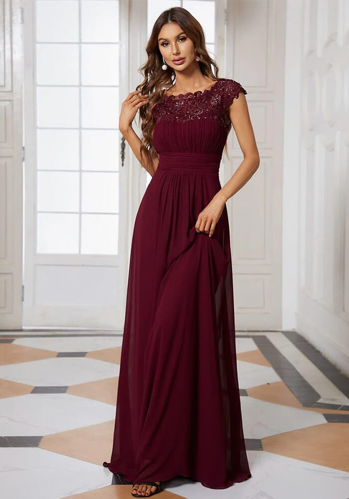 Vestidos color burdeos