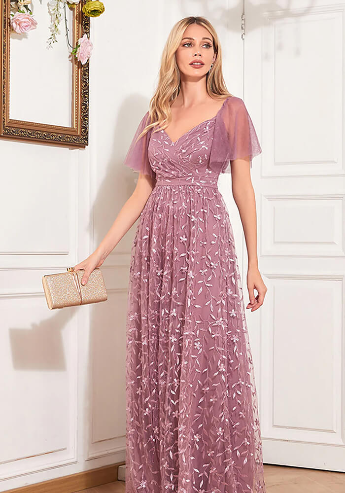 Vestidos color rosa polvoriento