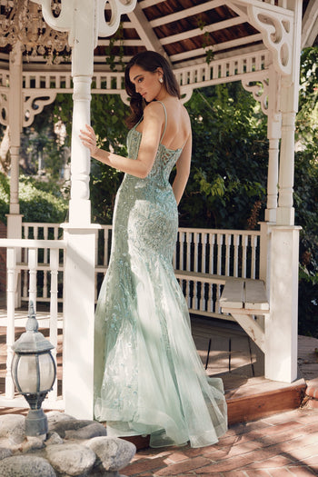 Embellished Sleeveless Mermaid Dress by Juliet JT2441S - Long Formal Dresses