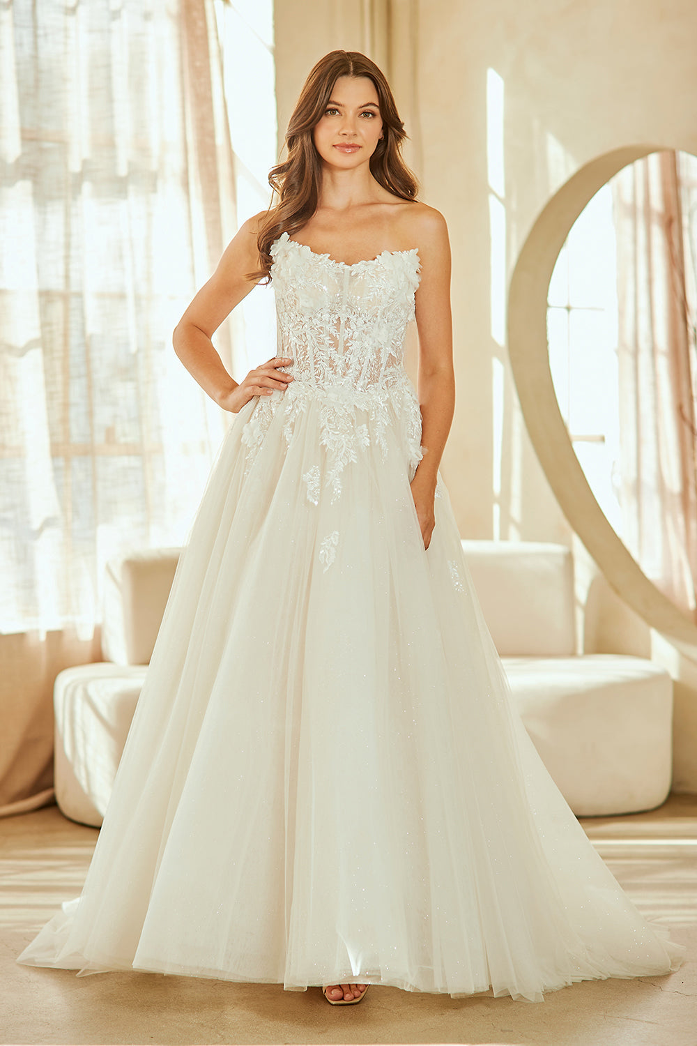 Amelia Couture White Long Formal Dresses
