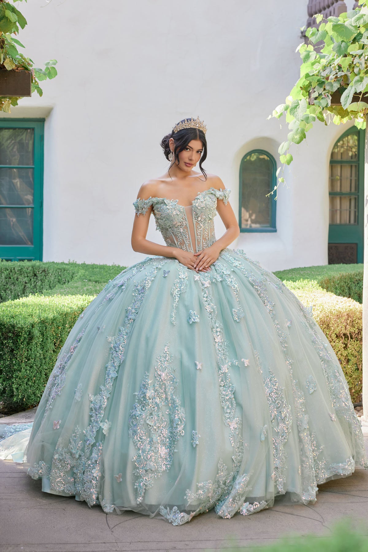 Juliet Sage Green Quinceanera Dresses