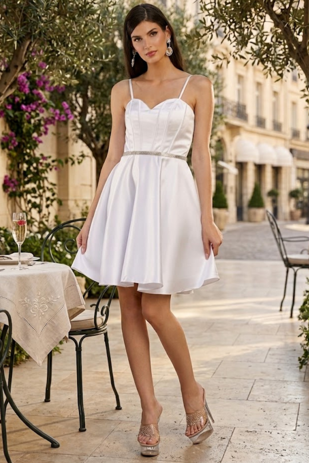 White Graduation Dress | Commencement Ceremony Party Outfit by MQ1864