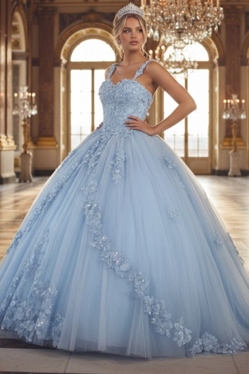 Sweet 16 Birthday Party Dress in Baby Blue Style Ball Gown Sweet 16 Birthday Party Dress in Baby Blue Style Ball Gown