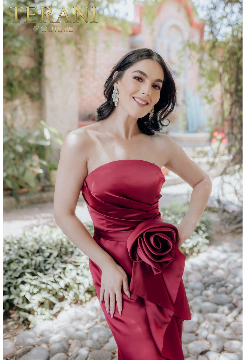 Flirty Terani Couture 232c1122 High Low Ruffle Cocktail Dress Short Formal Look