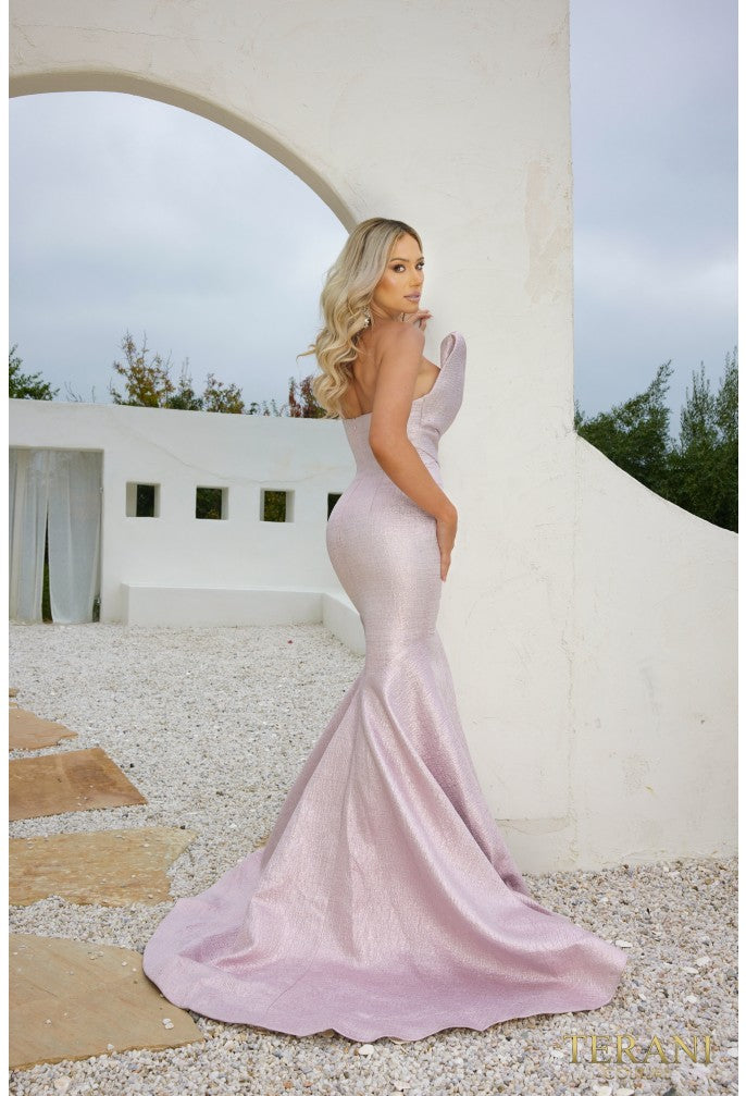 Terani Couture Long Strapless Prom Dress Trumpet Evening Gown 241E2405