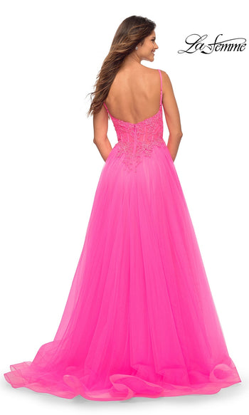 La Femme Neon Pink Dresses