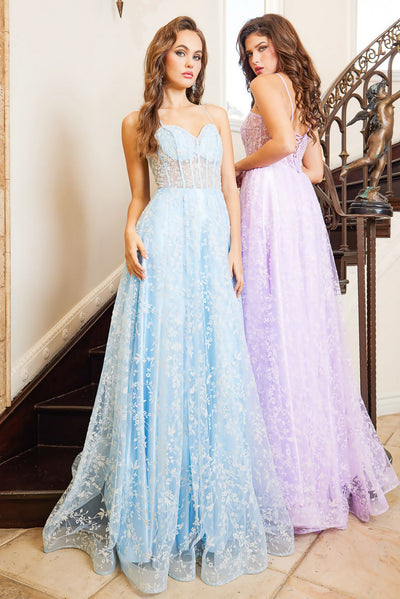 Prom Dresses Prom A Line Floral Evening Formal Dress Lilac