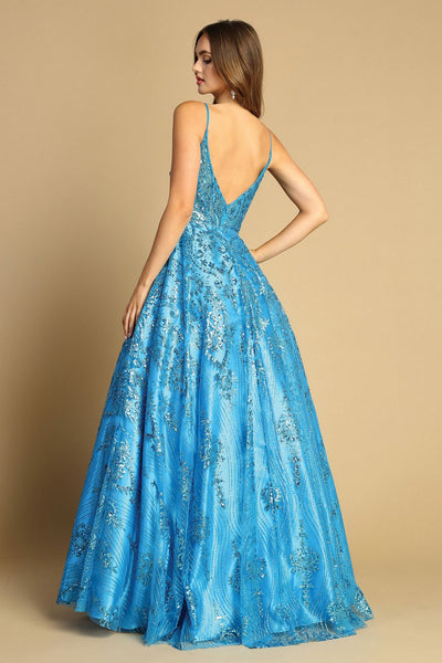 Prom Dresses A Line Long Glitter Prom Formal Dress Champagne
