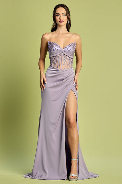 Prom Dresses Long Formal Evening Slit Prom Dress Lavender