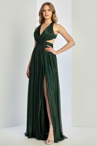 Prom Dresses Glitter Long Formal A Line Prom Dress Emerald