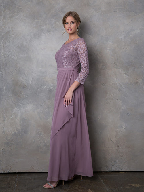 Eva Fashion 3446 Long Mother of the Bride Lace Formal Dress