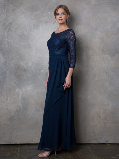 Eva Fashion 3446 Long Mother of the Bride Lace Formal Dress