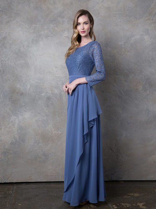 Eva Fashion 3446 Long Mother of the Bride Lace Formal Dress