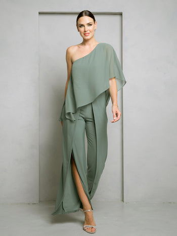 Jumpsuit Long Formal Slit Jumpsuit Eucalyptus