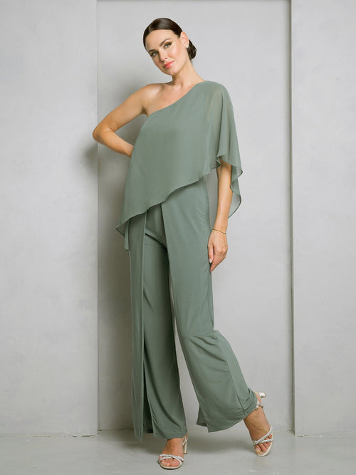 Eva Fashion 3499 Slit Formal Jumpsuit