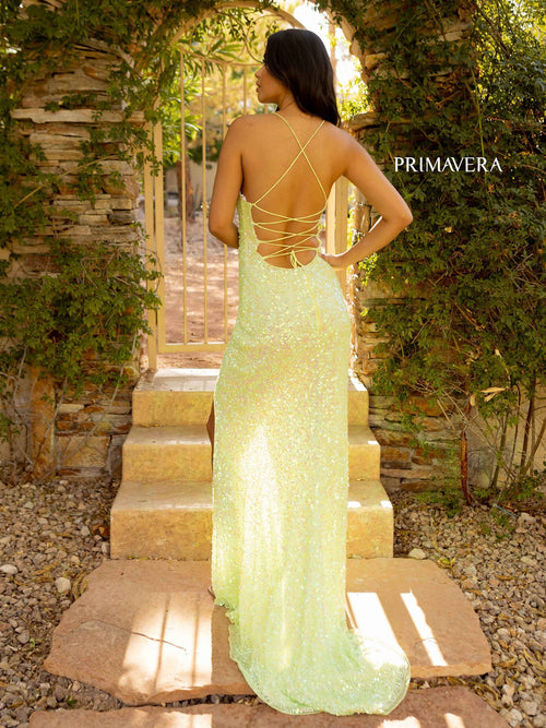 Primavera Couture 3791 Long Sequin Prom Dress