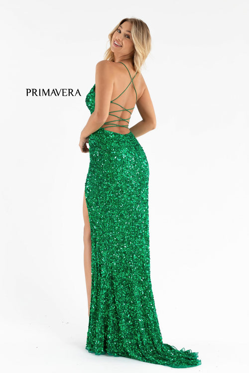 Primavera Couture 3791 Long Sequin Prom Dress