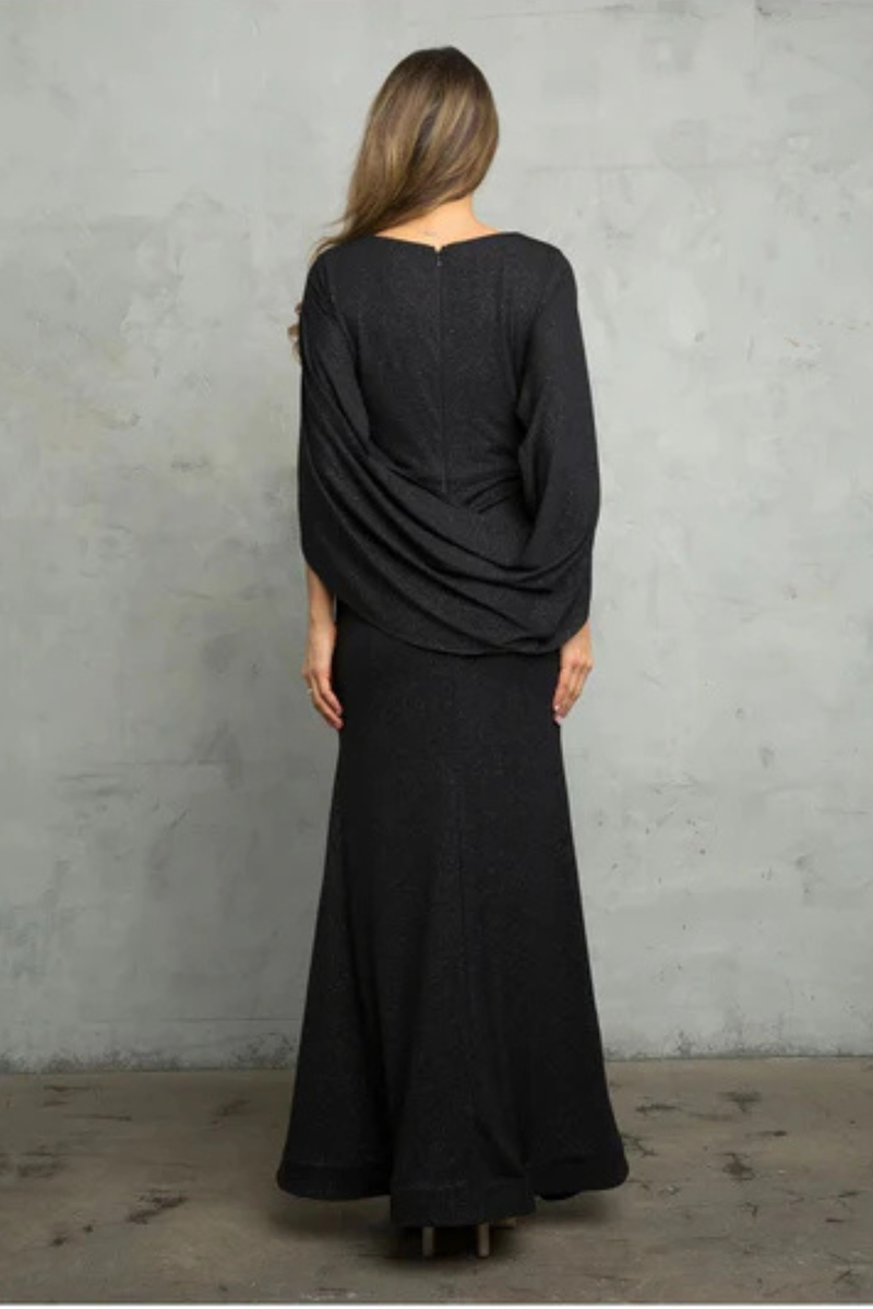 Eva USA 3470 Glitter Mother of the Bride Gown | Formal Dress Shops Black / XL Eva USA 3470 Glitter Mother of the Bride Gown | Formal Dress Shops Black / XL