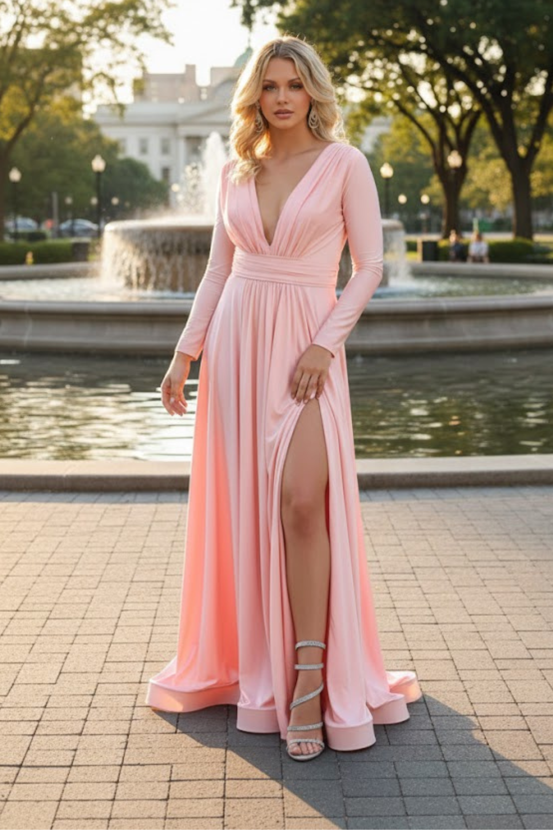 Valentine's Day Dress in Blush Cute Vday Outfit & Plus Size
