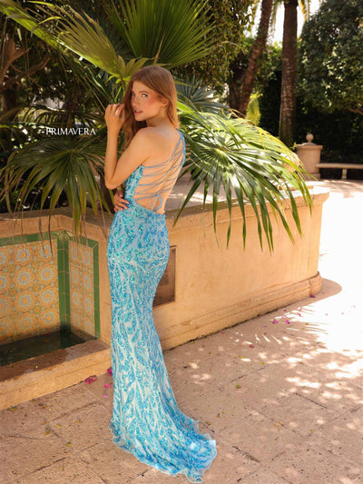 Primavera Couture 4191 Beaded Long Formal Sequin Prom Dress