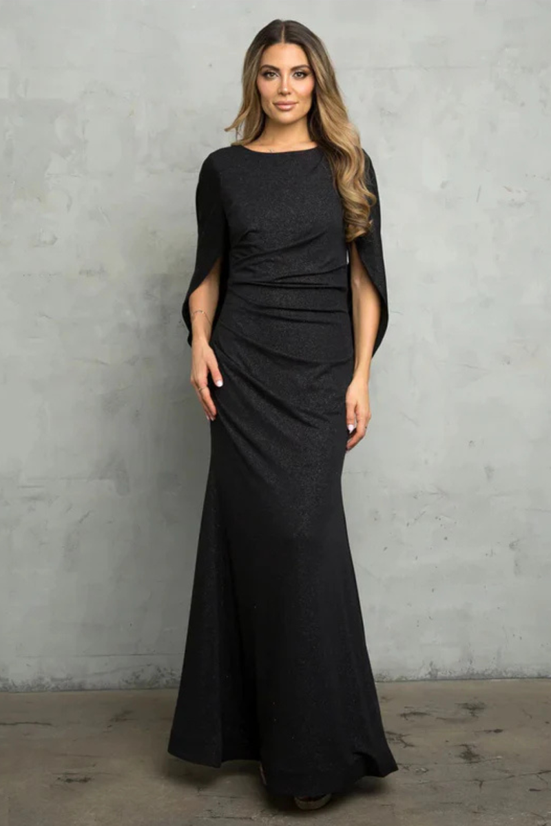 Eva USA 3470 Black Funeral Dress for Women and Ladies Plus Size Outfit