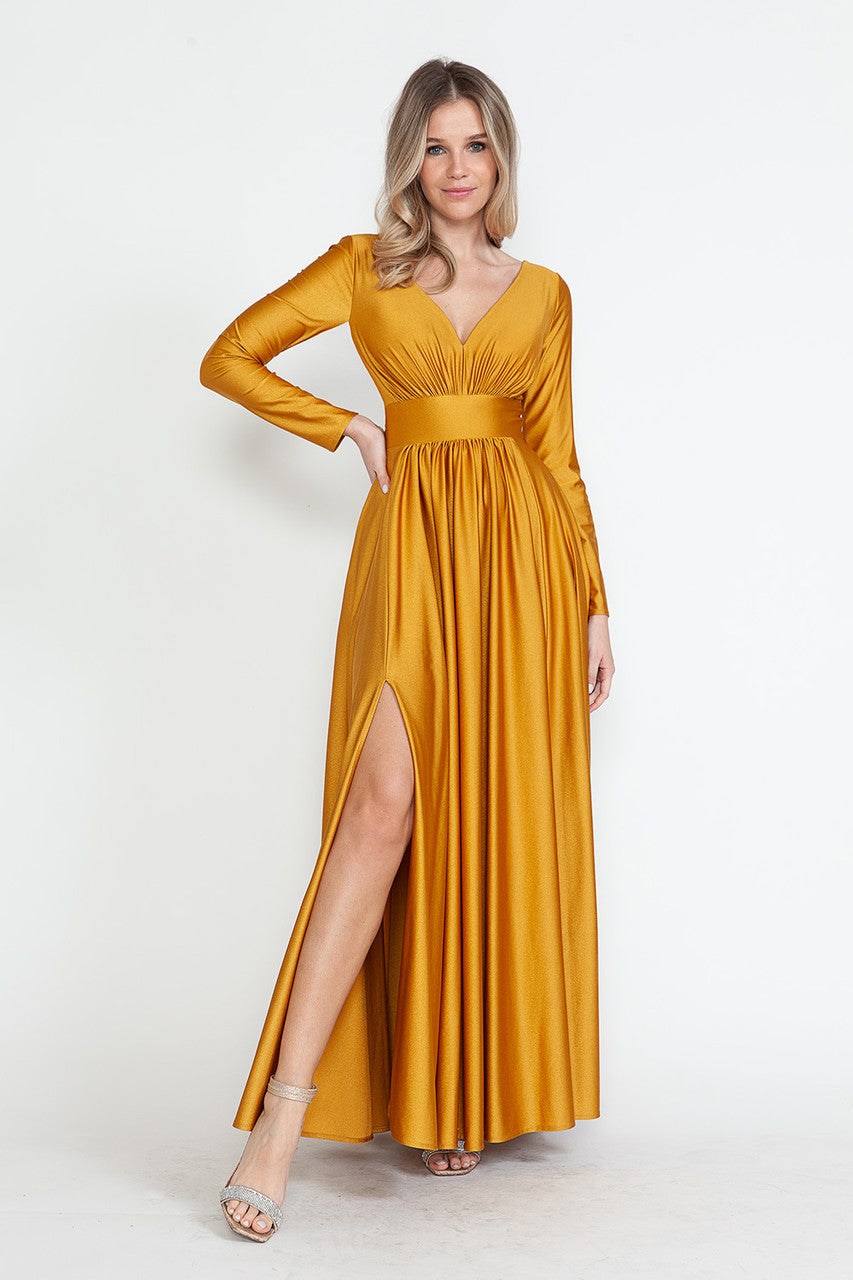 Mother Of The Bride Dress Long Sleeve Formal Gown By Lenovia 5231