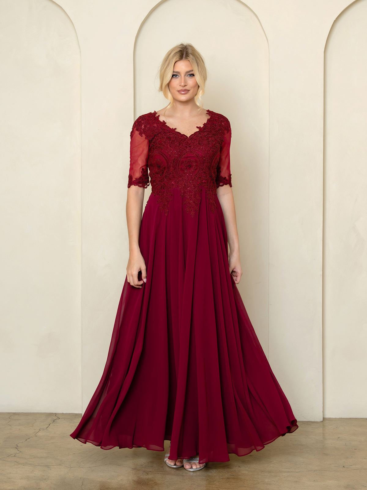 Eva USA Burgundy Mother of the Bride Dresses
