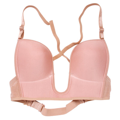 LUV ME LUV U-Plunge Low Back Bra – Nude Convertible Bra A–D
