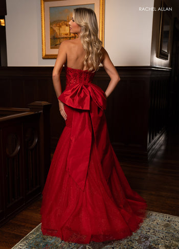 Rachel Allan 70726 Applique Strapless Mermaid Dress