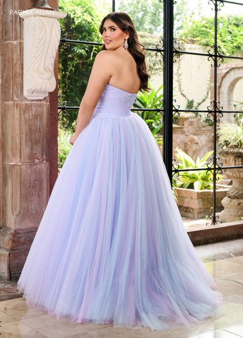 Rachel Allan 70761 Tulle Strapless A-line Gown