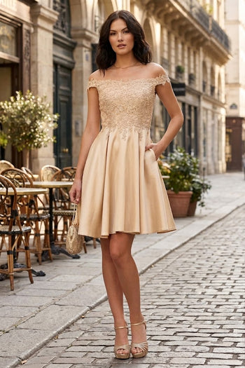 May Queen Champagne Dress