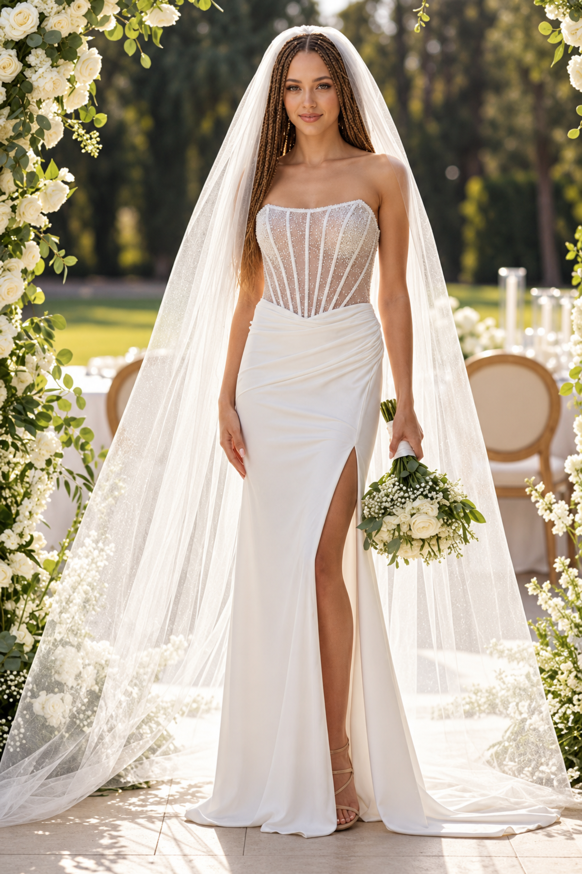Amelia Couture 3042 Bridal Dress Mermaid Beaded Pageant Gown