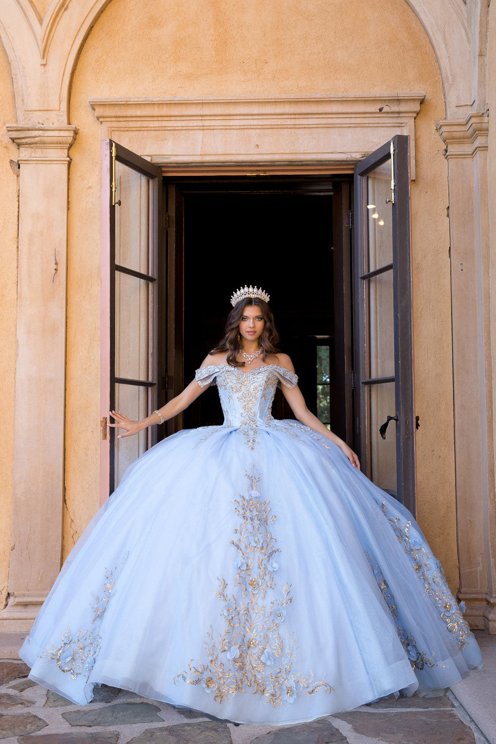 Off Shoulder Ball Gown by Bella Princess PQ1068