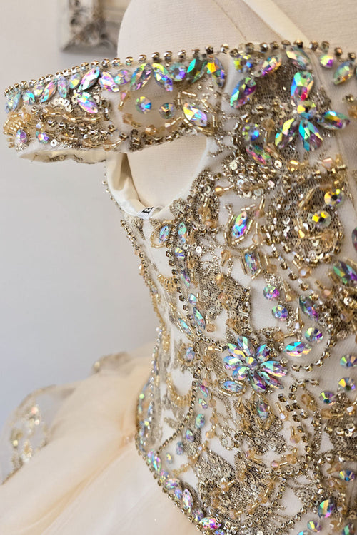 Girls Cold Shoulder Ball Gown by Bella Princess PK1041