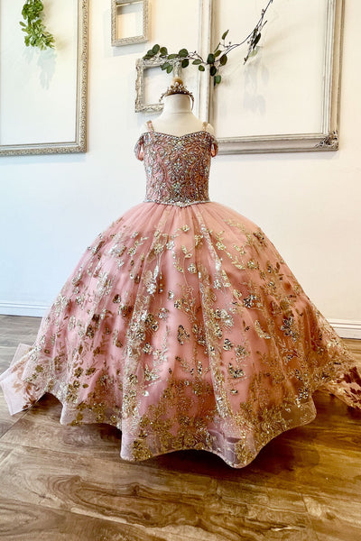 Girls Cold Shoulder Ball Gown by Bella Princess PK1041