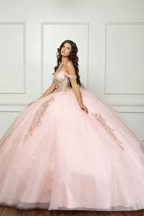 Off Shoulder Corset Ball Gown by Bella Princess PQ1061