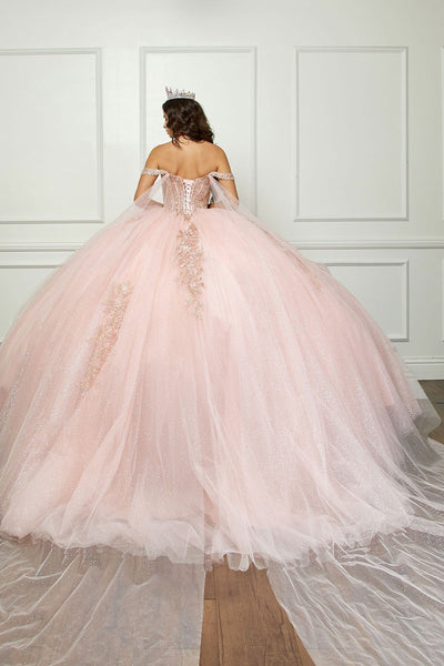 Off Shoulder Corset Ball Gown by Bella Princess PQ1061