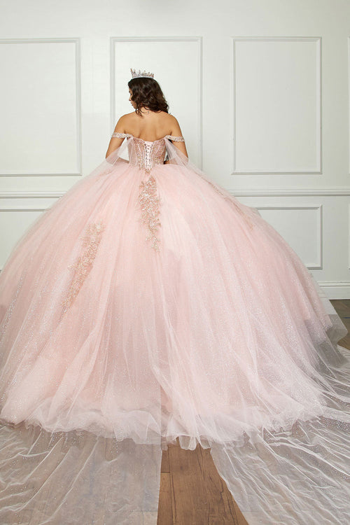 Off Shoulder Corset Ball Gown by Bella Princess PQ1061