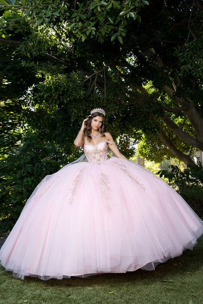 Off Shoulder Corset Ball Gown by Bella Princess PQ1061