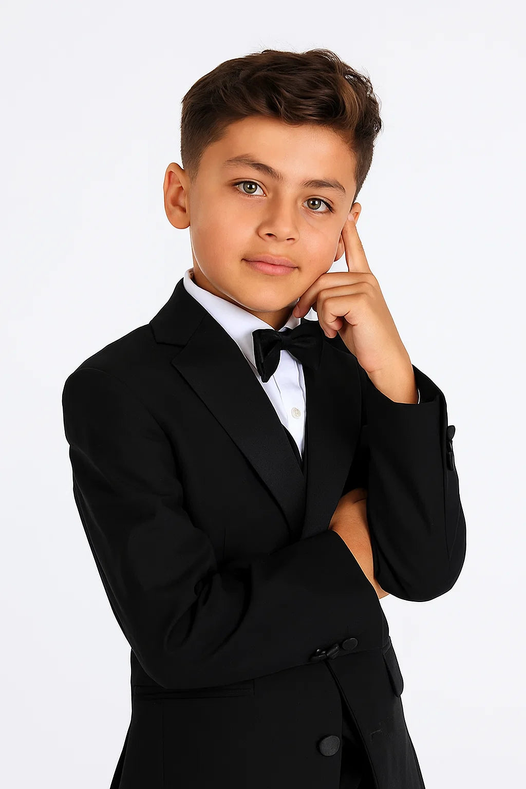 Boys Black Tuxedo Set