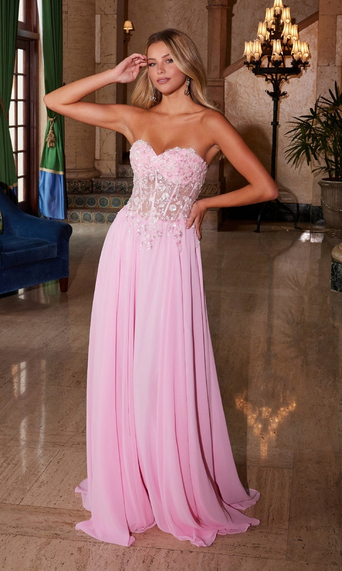 Nox Anabel C1617 Strapless Sweetheart Prom Dress