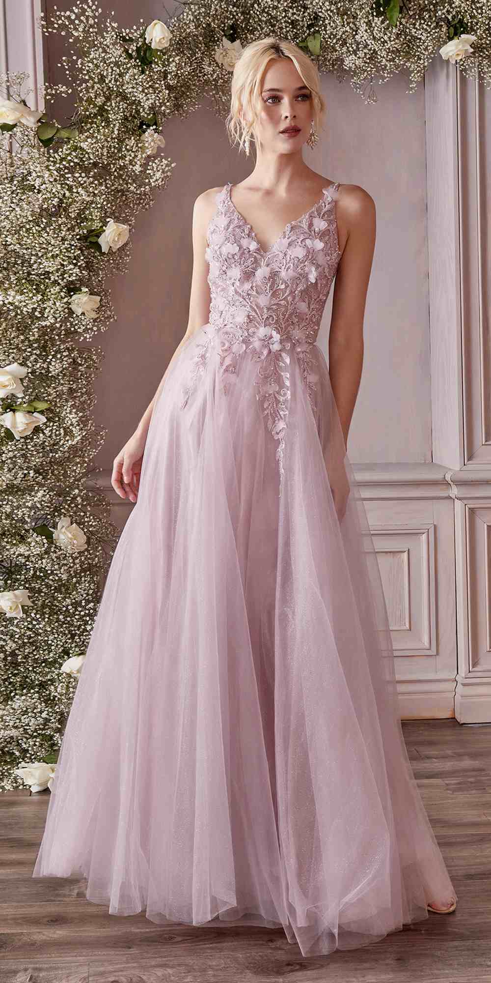 Elegant Champagne Lace Evening Dress