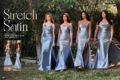 Elegant Burgundy Satin Gown with Cowl Neckline