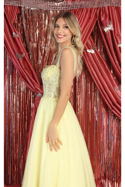 Plus Size Ball Gown in Yellow | Formal Quinceanera Dress by LK194