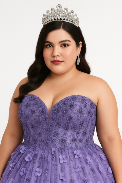 Tiara de quinceañera con lágrima de cristal y corona de diamantes de imitación plateados