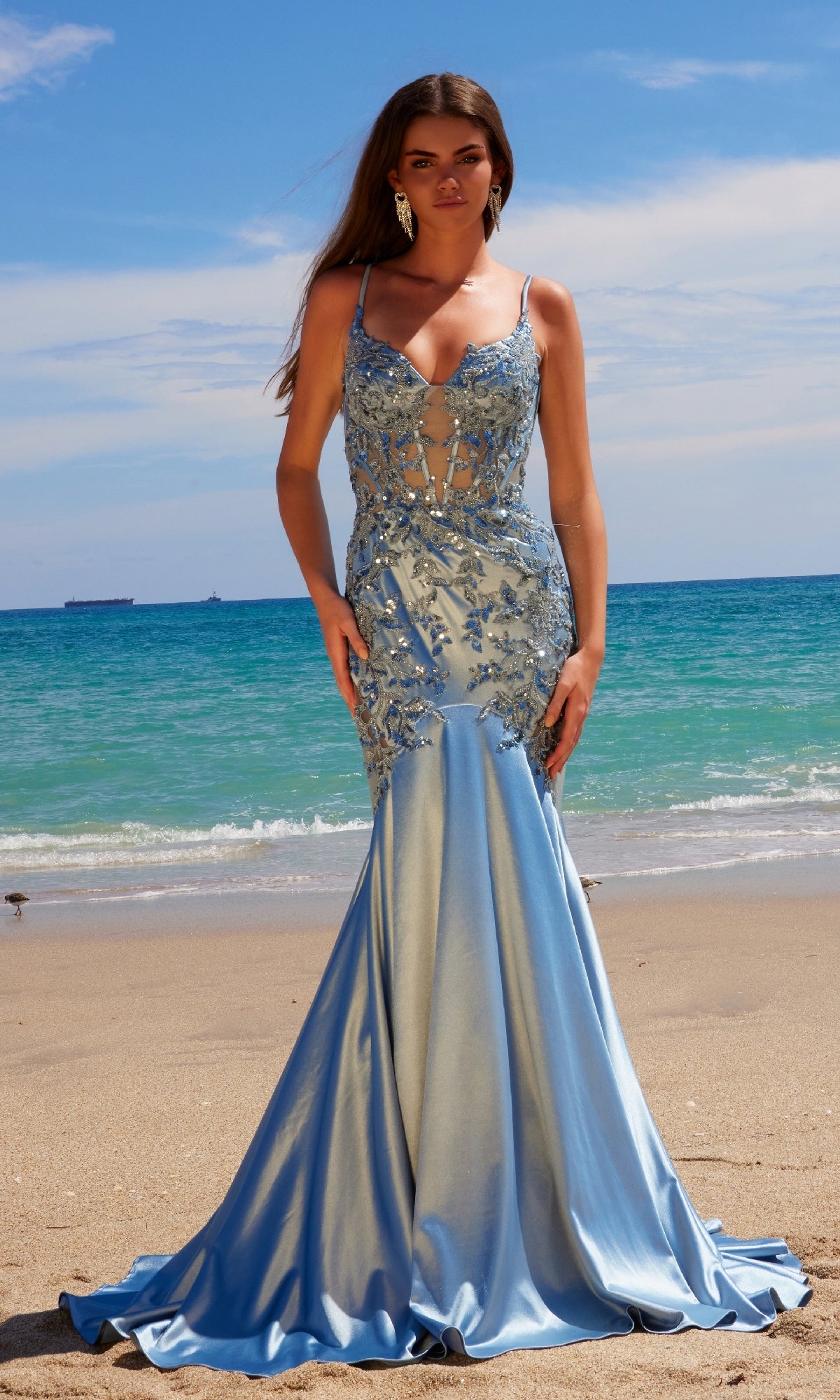 Nox Anabel Dusty Blue Dress