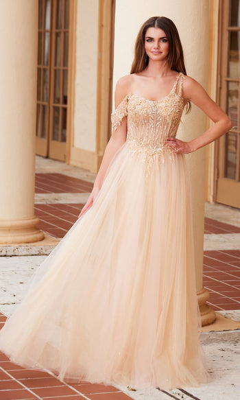 Vestido de fiesta asimétrico con brillo Nox Anabel F1567